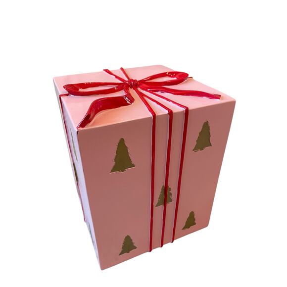 34th & Pine Pink Christmas Present Red Bow Outdoor Safe Holiday Decor New - Picture 12 of 15